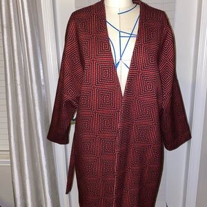 Top Coat with waist ties